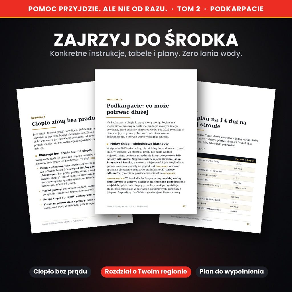 Pomoc przyjdzie. Ale nie od razu. Plan na 14 dni kryzysu dla rodzin z Podkarpacia (Tom 2, ebook PDF)